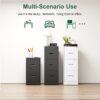 Modern 2 Drawer Metal Vertical File Cabinet With Lock And Card Slot For Office And Home Use - Black - Image 10