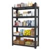 Heavy Duty 5 Tier Adjustable Metal Mesh Storage Rack With 2000 Lbs Capacity - Brushed Nickel - Image 4