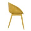 2 Piece Durable Single Chair With Mesh Hollow Out Design -Yellowish Brown - Image 5