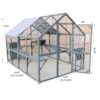 Spacious Wooden Cat Catio Outdoor Kitty House With Bridges And Roof Cover - Gray - Image 3
