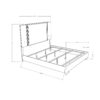 Moon - Smooth King 5 Pieces Bedroom Set With LED Accent - White - Image 3