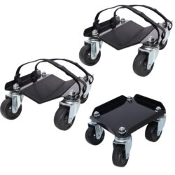 Heavy Duty Snowmobile Dolly With V Slide And Swivel Casters Steel, 1500Lbs Capacity - Black