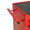 Rolling Metal Tool Chest With 4 Drawers, 20" Steel Storage Cabinet With Ball Bearing Slides - Red / Black - Image 17