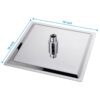 16" Square Rainfall Shower Head Fixed Wall Mount With Full Body Coverage & Self Cleaning Silicone Nozzles - Chrome - Image 3