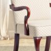 Delaney - Gooseneck Arm Chair Diamond Jacquard Fabric - Beige - Image 6