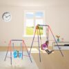 Xiunan Leisure - 2 In 1 Baby Swing Set Safe Playground Accessory - Blue / Red - Image 2