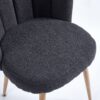 Modern Dining Chair (Set of 2) With Iron Tube Wood Color Legs, Shorthair Cushions And Comfortable Backrest, Suitable For Dining Room, Living Room, Cafe, Simple Structure - Gray - Image 9