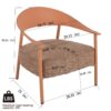 Furniture Set With Seat Cushions, Sturdy And Durable - Apricot Brow - Image 3
