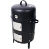 Heavy Duty Round Bbq Grill 17" Steel Charcoal Smoker For Outdoor Cooking - Black - Image 6