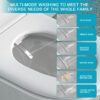 Smart Bidet Toilet Combo With Auto Open & Close, Heated Seat, Foot Sensor Flush, LED Display, Ceramic - White - Image 7
