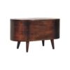 Rounded Lid-Up Blanket Box - Walnut - Image 9