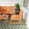 5 Piece Indoor / Outdoor Furniture Set 3 Seater Sofa, 2 Chairs And 2 Coffee Tables, Waterproof And Durable - Apricot Brown, Pp - Image 4