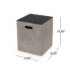 Modern Design Mgo Tank Holder Side Table With Ceramic Top - Black / Gray - Image 3