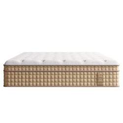 12" King Hybrid Mattress With Innersprings & Gel Memory Foam - Beige / White