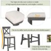 Elegant 6 Piece Counter Height Dining Table Set With Shelf, 4 Chairs And Bench - Gray - Image 8