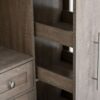 Freestanding Buffet With Hutch, Large Kitchen Pantry Storage Cabinet Cupboard With Pull Out Side Cabinet, Door Shelves And Drawer - Brown - Image 9