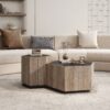 Hexagonal Rural Style Garden Retro With Drawer Living Room Corner Table Bedroom Bedside Table - Light Oak - Image 5