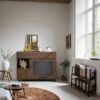 Furniture Style Multi Use Cat Litter Box House With Storage - Walnut - Image 6