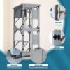 Large Cat House Outdoor Catio Cat Enclosures On Wheels, Kitty House With Upgraded Resting Box Waterproof Roof - Gray - Image 5