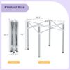 Simple Silver Stainless Steel Folding Table Frame Multifunctional Space Saving Design.Separate Folding Table Legs That Can Be Paired With Various Sizes And Styles Of Tabletops - Silver - Image 3