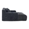 Chenille Interior Lazy Sofa Chaise Lounge Armchair With 3 Pillows And Armrests, Soft Chenille - Black - Image 8