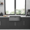 Farmhouse Sink 33" Stainless Steel Apron Front Kitchen Sink - Gunmetal Black - Image 5
