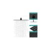 12" Square Rainfall Shower Head With Wall / Ceiling Mount, 304 Stainless Steel - Matte Black - Image 5