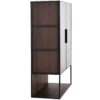 Modern Minimalist Tall Lighted Display Cabinet With Tempered Glass Door - Black / Dark Walnut - Image 10