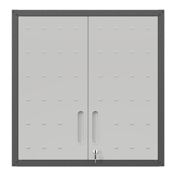 Metal Wall Mounted Tool Storage Cabinet With Locking Door, Adjustable Shelf, Metal - Silver