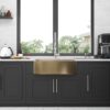 Farmhouse Kitchen Sink 33" Stainless Steel 16 Gauge Apron Front - Gold - Image 8