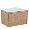10 Piece Outdoor Sectional Half Round Patio Rattan Sofa Set, Wicker Conversation Furniture Set For Free Combination - White - Image 22