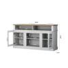 TV Stand With Storage Cabinet And Shelves, TV Console Table Entertainment Center For Living Room, Bedroom - White - Image 3