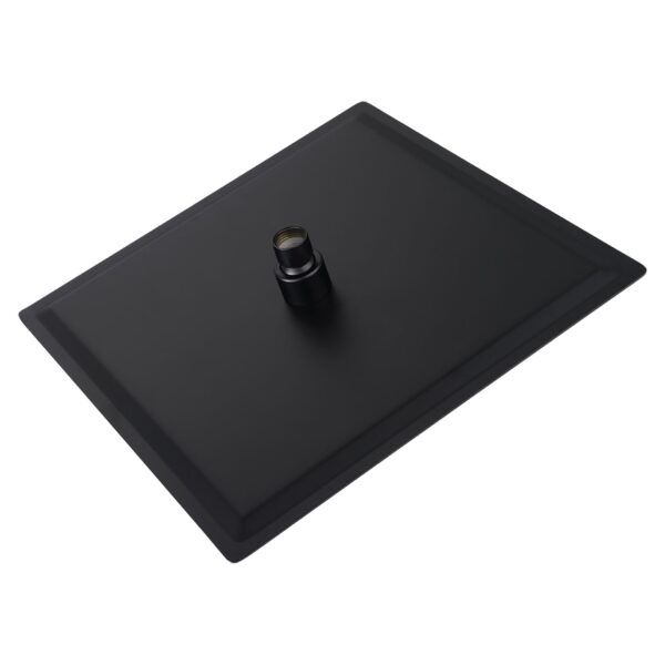 Square Rainfall Shower Head Wall Or Ceiling Mounted, Modern Bathroom Fixture - Matte Black