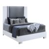 Moon - Smooth Queen 5 Pieces Bedroom Set With LED Accent Lighting And Marble Highlights - White - Image 9