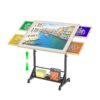 360 Degree Tilting Wooden Puzzle Table With 1500 Pieces, Rolling Design With Adjustable Height, Drawer, And Protective Cover - Black / Natural Wood - Image 7