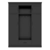 Hall Tree With Bench And 3 Hooks, Modern Entryway Storage Organizer Cabinet With 4 Doors, 1 Drawer And Adjustable Shelves For Hallway, Entryway, Living Room - Black - Image 10