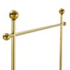 Hanger Double Layer Coat Rack With Solid Wood Partition - Gold / Walnut - Image 9