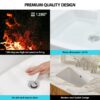 18 X 12" Elegant Ceramic Rectangular Undermount Bathroom Sink With Overflow - White - Image 6