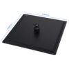 Square Rainfall Shower Head Wall Or Ceiling Mounted, Modern Bathroom Fixture - Matte Black - Image 3