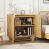 2 Door Cabinet, Suitable For Bedroom - Natural - Image 9