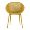 2 Piece Durable Single Chair With Mesh Hollow Out Design -Yellowish Brown - Image 3
