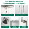 Heavy Duty Metal Garage Storage Cabinet, Steel Locking Cabinet With Adjustable Shelves - Brushed Nickel - Image 5