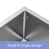 Farmhouse Style 24" Kitchen Sink With Apron Front In, 16 Gauge Stainless Steel, 10" Deep Basin - Brushed Nickel - Image 6