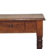 Turned Leg Writing Desk - Chestnut - Image 5