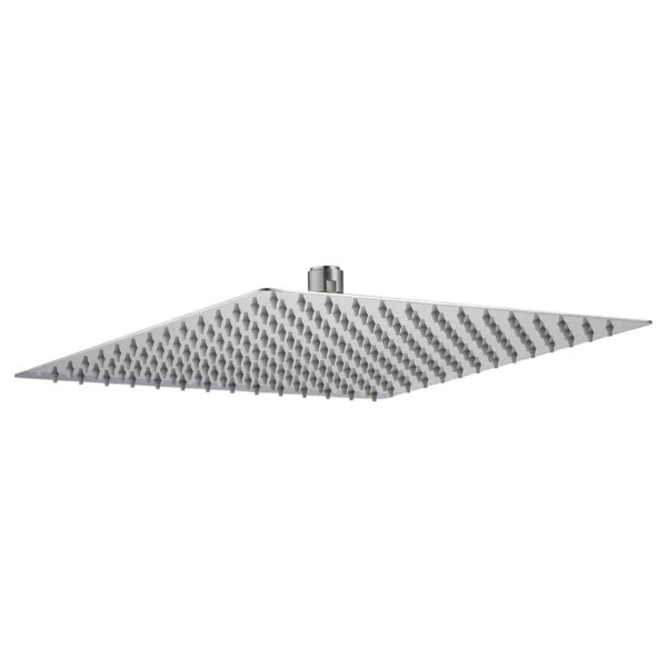 Square Rainfall Shower Head Stainless Steel, Full Body Coverage, Modern Wall / Ceiling Mount - Brushed Nickel