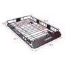 Rooftop Cargo Carrier Basket Universal Fit 64" Steel With Wind Fairing - Black - Image 4