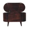 Rounded Lid-Up Blanket Box - Walnut - Image 4