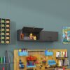 Heavy Duty, Metal Wall Mounted Tool Storage Cabinet Steel Metal Garage Storage Cabinet - Black / Gray - Image 16