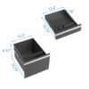 Metal 3 Drawer Mobile File Cabinet With Lock For Home Office Organizer - Black - Image 8
