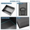 19" X 15" Stainless Steel Shower Niche Double Shelf With Rust Resistance - Gunmetal Black - Image 7